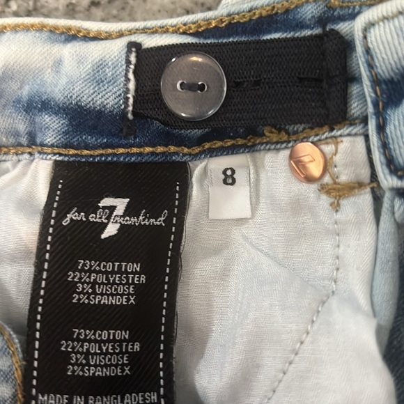 GIRLS 7 For All Mankind Jean shorts like new Sz 8 - Picture 6 of 6